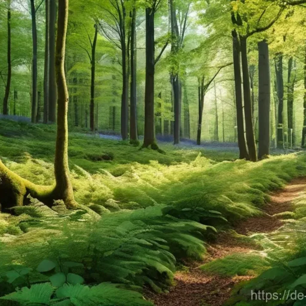탄소 격리 식재 프로젝트의 자원 활용 극대화 방안 - **Prompt:** A vibrant, healthy German mixed forest thriving under natural, dappled sunlight. The sce...
