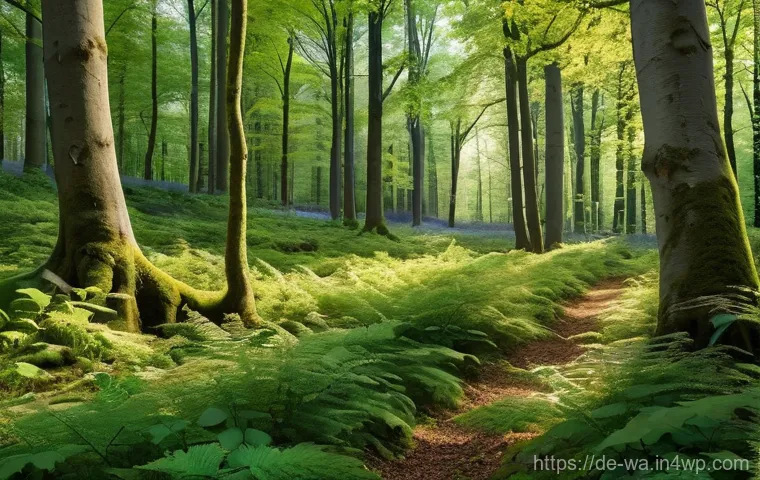 탄소 격리 식재 프로젝트의 자원 활용 극대화 방안 - **Prompt:** A vibrant, healthy German mixed forest thriving under natural, dappled sunlight. The sce...