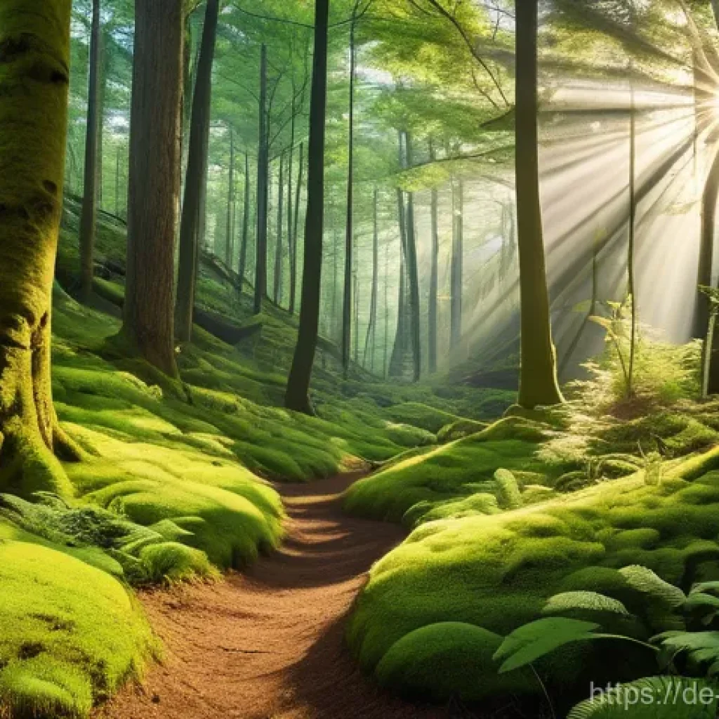 탄소 격리 식재의 기후 변화 적응 필요성 - **A Vibrant, Carbon-Absorbing Forest Ecosystem**
"A stunning, lush mixed forest in a temperate c...