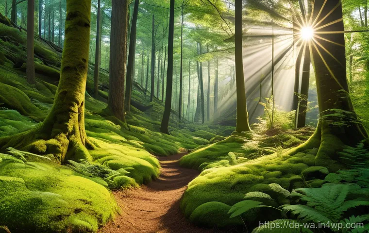 탄소 격리 식재의 기후 변화 적응 필요성 - **A Vibrant, Carbon-Absorbing Forest Ecosystem**
"A stunning, lush mixed forest in a temperate c...