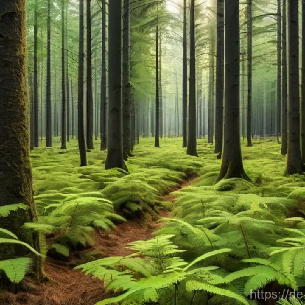 탄소 격리 식재 프로젝트 성공 사례 분석 - **Prompt:** A dynamic, split-image composition showcasing the stark contrast between two forest ecos...