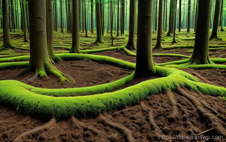탄소 격리 식재 프로젝트 성공 사례 분석 - **Prompt:** A dynamic, split-image composition showcasing the stark contrast between two forest ecos...