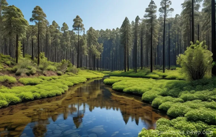 탄소 격리 식재 프로젝트의 사업 성과 평가 - **Prompt 2: Scientific Monitoring of Carbon Sequestration in a Mature Forest**
    "A serene and maj...