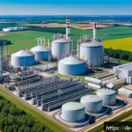 탄소 격리 식재 프로젝트의 경제적 성과 분석 - A modern industrial Carbon Capture and Storage (CCS) facility in Germany, featuring large-scale CO₂ ...