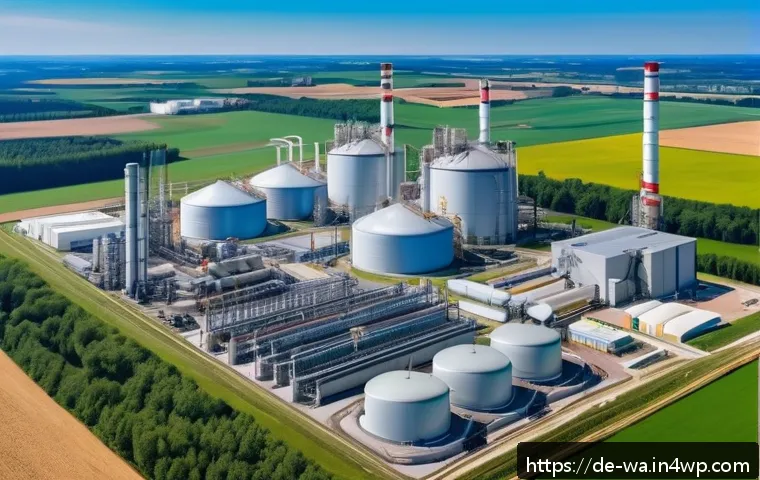 탄소 격리 식재 프로젝트의 경제적 성과 분석 - A modern industrial Carbon Capture and Storage (CCS) facility in Germany, featuring large-scale CO₂ ...